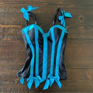 Vintage Morbid Threads corset top with bows